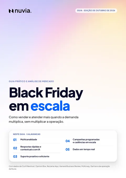 Capa do guia Black Friday em escala, da Nuvia